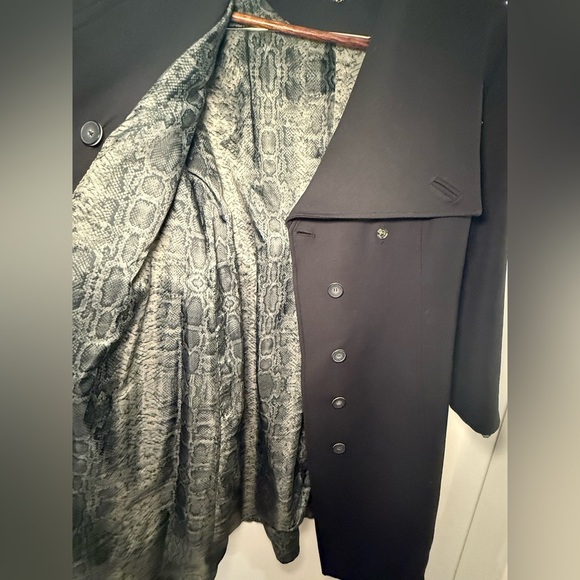 Lilian by Debenhams Black Belted Coat / Trench-Style Jacket – Tailored – Heavy - Picture 4 of 11